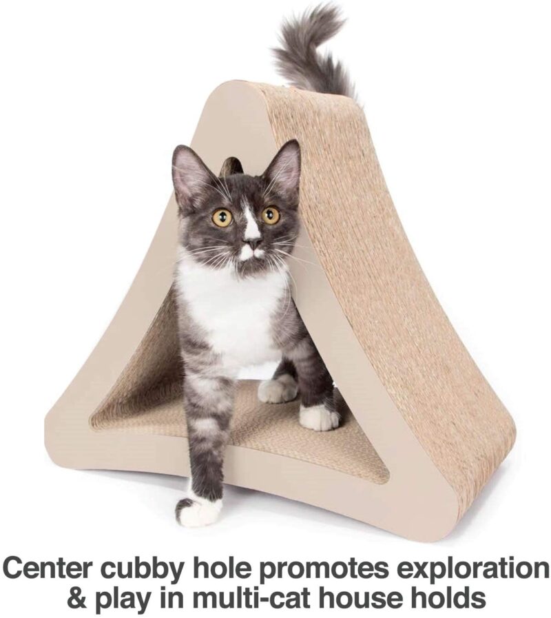 PetFusion 3-Sided Vertical Cat Scratching Post (Avail in 2 Sizes). [Multiple Scratching Angles to Match Your Cat's Preference]