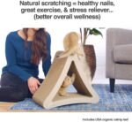 PetFusion 3-Sided Vertical Cat Scratching Post (Avail in 2 Sizes). [Multiple Scratching Angles to Match Your Cat's Preference]