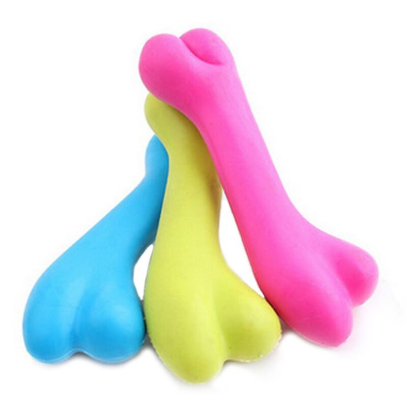 TPR Chew Dog Toys Pet Toys Teddy Puppy Healthy No Poison Chew Interactive Rubber Pacifier Bones Molar Clean The Teeth Funny Game