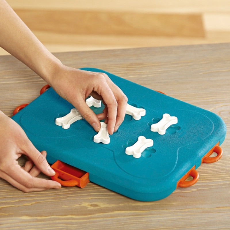 Big deal Dog Casino Food Feeder Toys Slow Feeder for Pet Treasure Hunt Educational Slow Feeding Interactive Puzzle Training Toy (Blue)