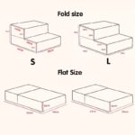Breathable Mesh Foldable Pet Stairs Detachable Pet Bed Stairs Dog Ramp 2 Steps Ladder for Small Dogs Puppy Cat Bed Cushion Mat