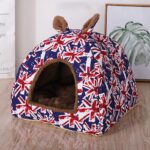 All-season Cat Bed Lounge Sleeping Bag with Removable Mattress Warm Soft detachable Pet House Tent Cat Nest Litter Puppy Kennel