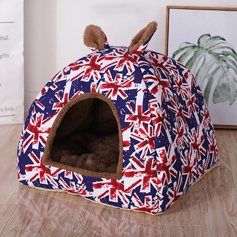 All-season Cat Bed Lounge Sleeping Bag with Removable Mattress Warm Soft detachable Pet House Tent Cat Nest Litter Puppy Kennel