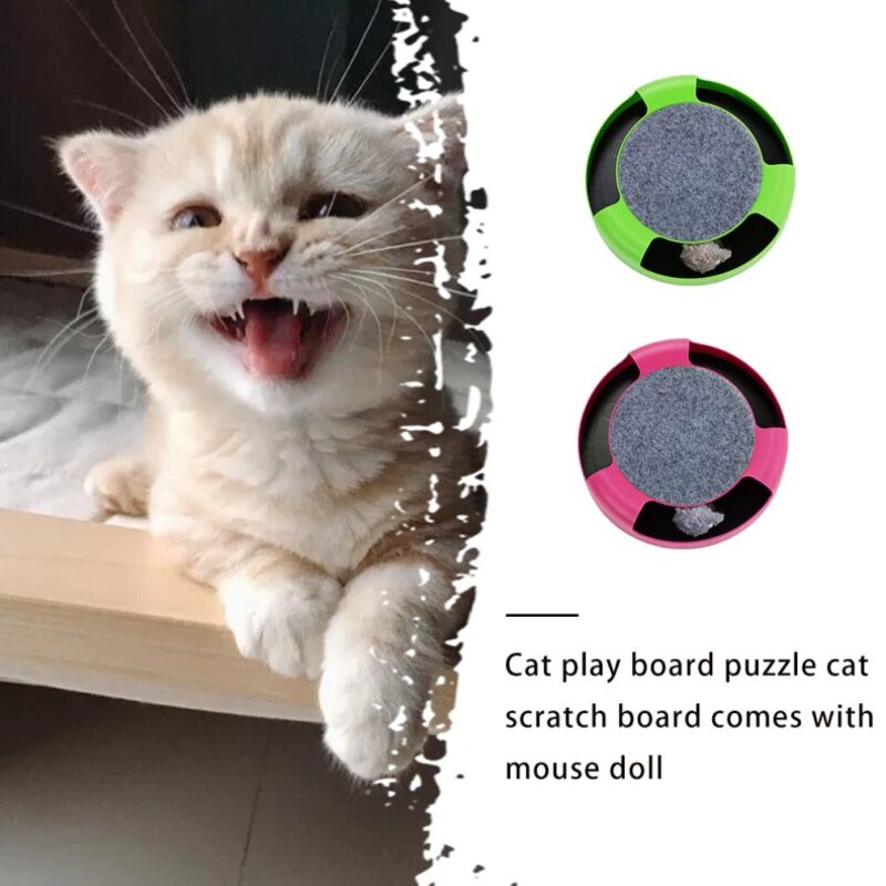 New Cat Play Board Puzzle Cat Scratch Board Bring Your Own Mouse Pet Toy