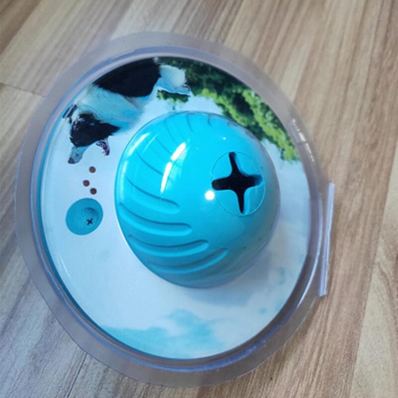 Interactive Dog Toys Dental Teething Rubber Ball Puppy Chew Toy Teeth Cleaning Pet Puppy Puzzle Molar Bite UFO Leakage Food Toy (blue as picture)