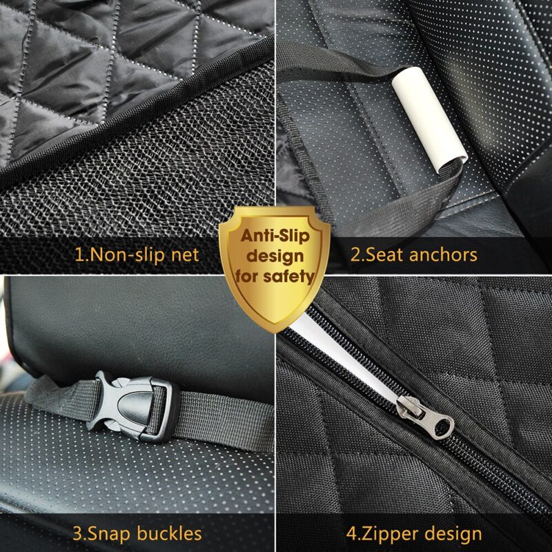 Dog Car Seat Cover Waterproof Dog Car Hammock Pet Dog Carrier Car Back Seat Mat Cushion Protector With Zipper and Pocket