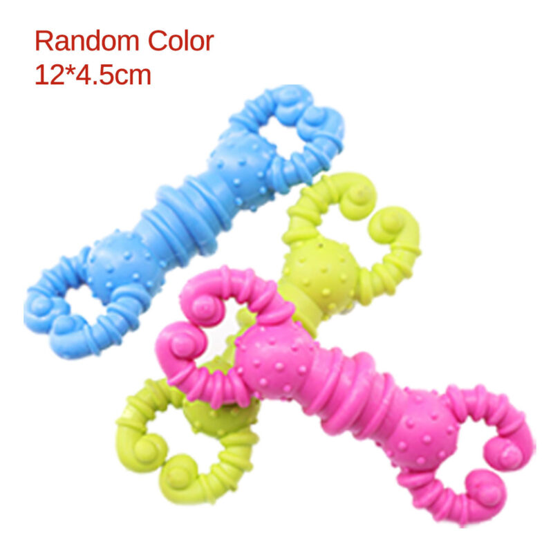TPR Chew Dog Toys Pet Toys Teddy Puppy Healthy No Poison Chew Interactive Rubber Pacifier Bones Molar Clean The Teeth Funny Game