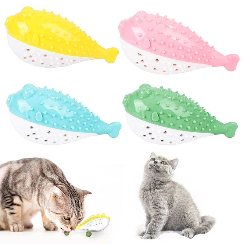 Pet Soft 3D Fish Shape Cat Toy Cat Toy Catnip Kitten Toy  Simulation Fish Teeth Cleaning Chew Pillow Pet Supplies
