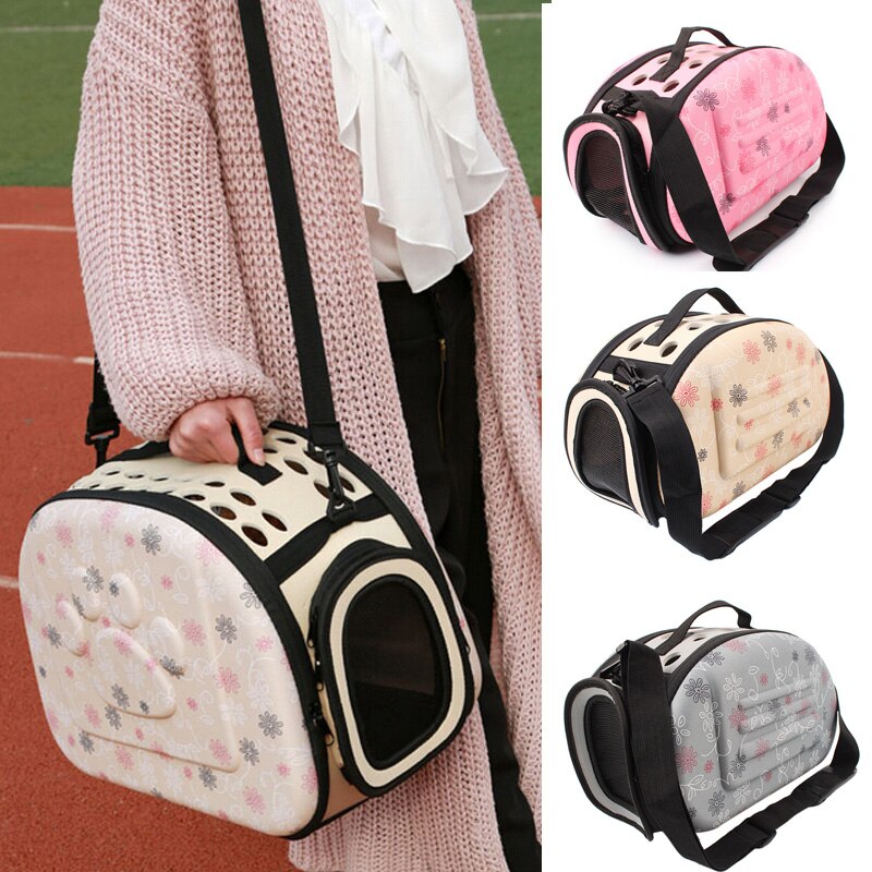 Pet Carrier For Dogs Cat Folding Cage Collapsible Crate Handbag Plastic Carrying Bags Pets Supplies Sac Transport Cat Box