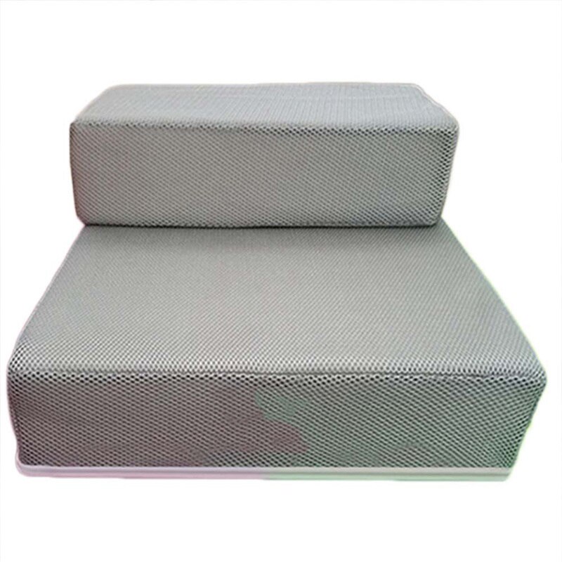 Breathable Mesh Foldable Pet Stairs Detachable Pet Bed Stairs Dog Ramp 2 Steps Ladder for Small Dogs Puppy Cat Bed Cushion Mat