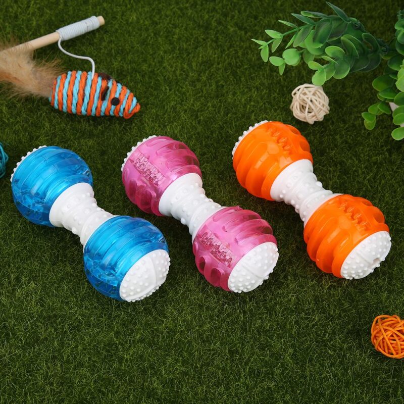 Funny Pet Dog TPR Rubber Squeak Toy Puppy Chew Bite Molar Cleaning Tooth Toys It Will Bring Fun and Entertainment to Your Dog