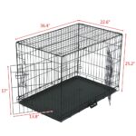 Portable 36" Pet Kennel Cat Dog House Folding Steel Crate Animal Playpen Wire Metal Products Security Gate Supplies For Rabbit
