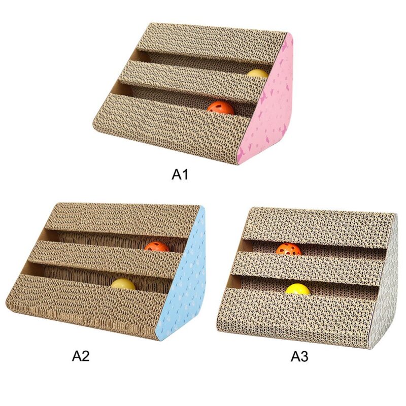 Catnip Cat Scratcher Kitten Scratch Pad Corrugated Paper Scratch Board For Kittens Cat Scratching Pet Products Balls Toys