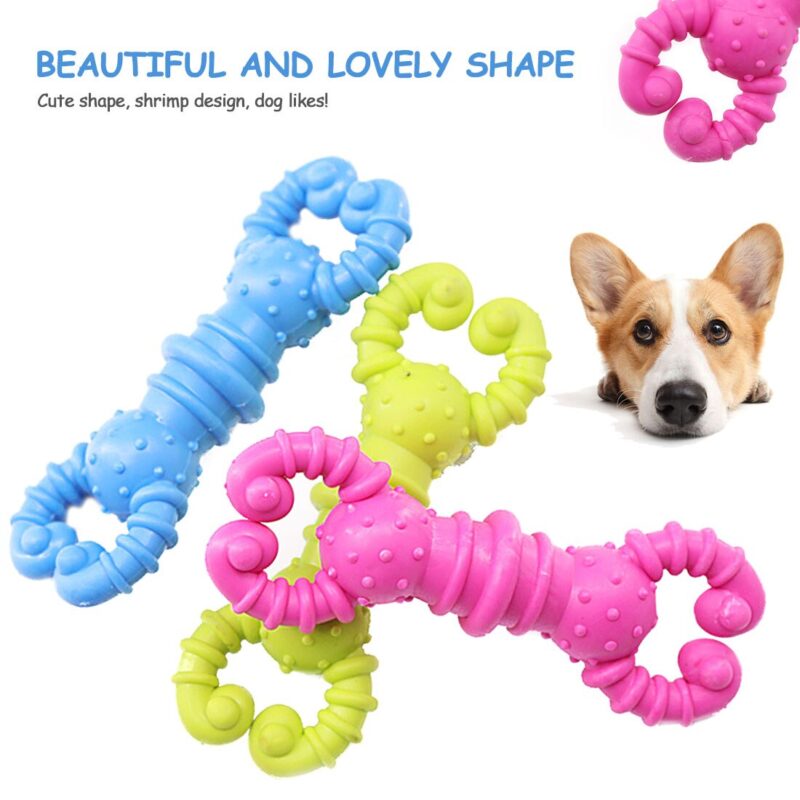 TPR Chew Dog Toys Pet Toys Teddy Puppy Healthy No Poison Chew Interactive Rubber Pacifier Bones Molar Clean The Teeth Funny Game
