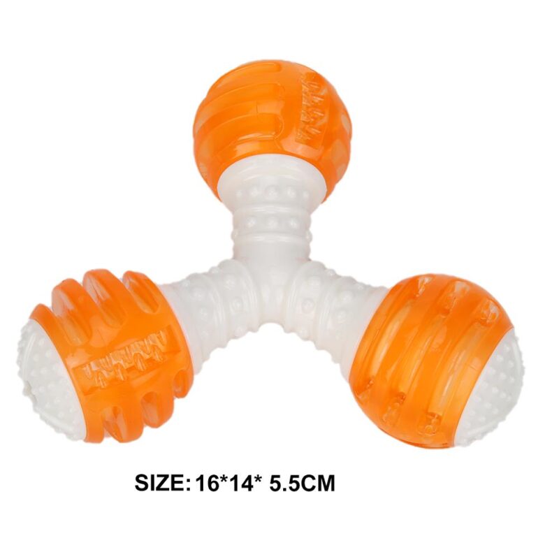 Funny Pet Dog TPR Rubber Squeak Toy Puppy Chew Bite Molar Cleaning Tooth Toys It Will Bring Fun and Entertainment to Your Dog