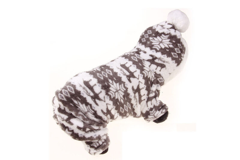 Pet Clothes Dog Pajama Cute Soft Puppy Teddy Coral Velvet Animal Pattern Jumpsuit Winter Warm Size S-XXL