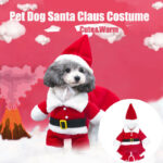 Winter Pet Dog Cat Red Fleece Velvet Thick Warm Christmas Clothes Santa Claus Costume Suit Sets