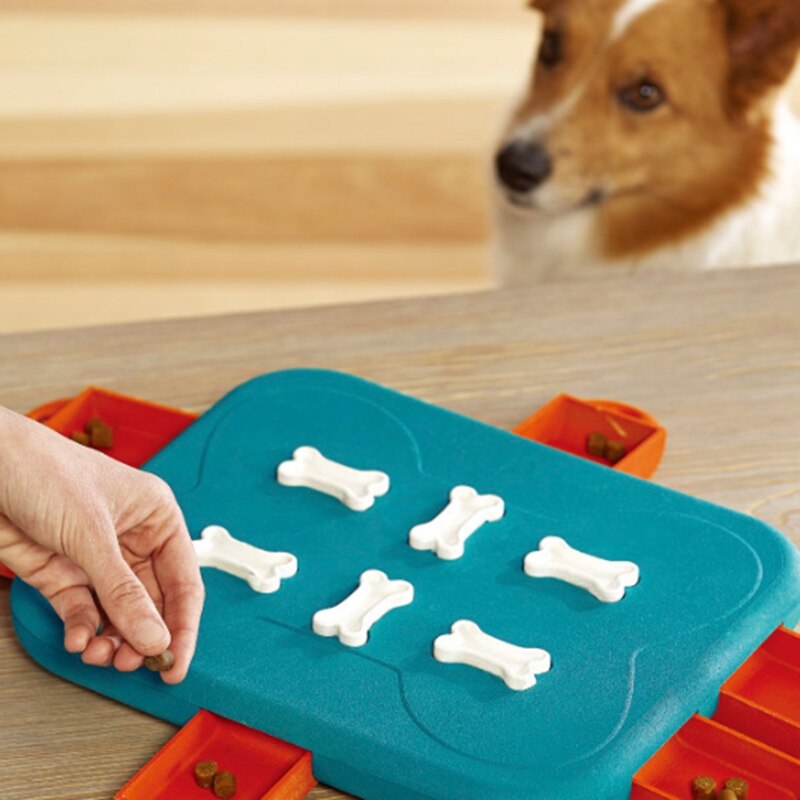 Big deal Dog Casino Food Feeder Toys Slow Feeder for Pet Treasure Hunt Educational Slow Feeding Interactive Puzzle Training Toy (Blue)