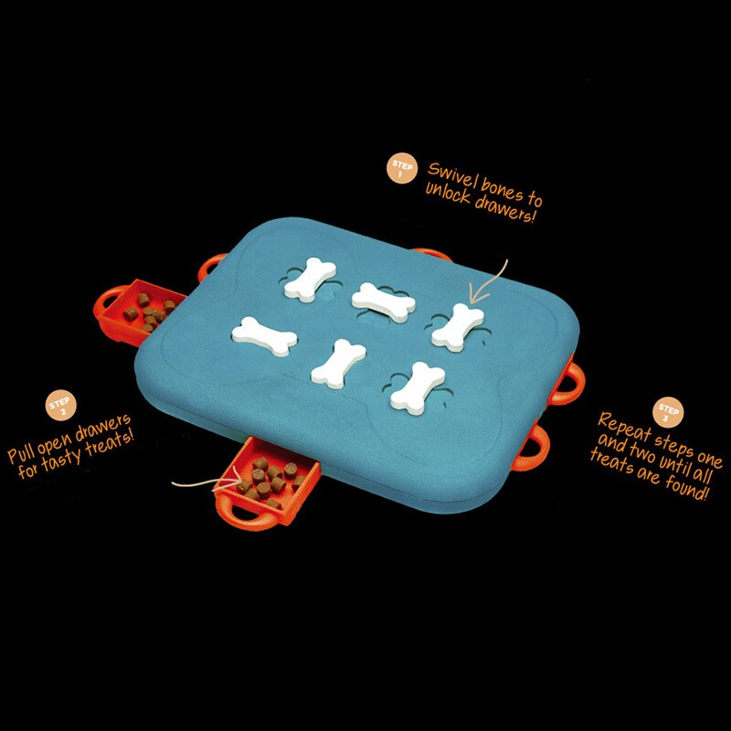 Big deal Dog Casino Food Feeder Toys Slow Feeder for Pet Treasure Hunt Educational Slow Feeding Interactive Puzzle Training Toy (Blue)