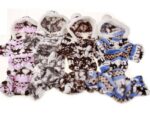 Pet Clothes Dog Pajama Cute Soft Puppy Teddy Coral Velvet Animal Pattern Jumpsuit Winter Warm Size S-XXL