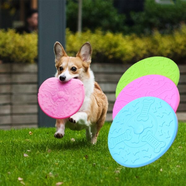Dogs Flying Discs Dogs Chew Toys For Small Large Dog Puppy Soft Dog Catcher Toy Interactive Pet Toy Funny Pet Training Products