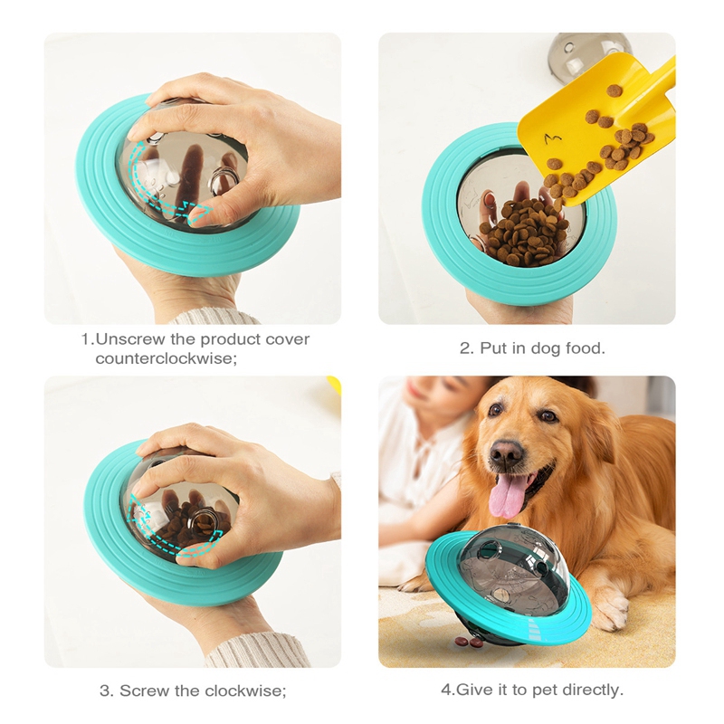Pet Dog Puzzle Toy Bite Resistant Puzzle Toy IQ Training Leaking Food Flying Discs for Dogs Multifunctional Toy