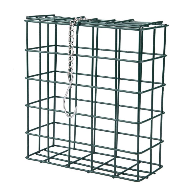 Hanging Metal Cage Food Feeding Container Portable Outdoor Wild Birds Feeder Garden Decoration Pet Bird Feeder Bucket