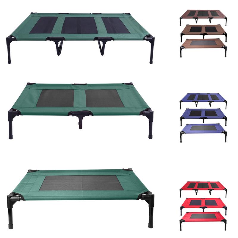 Elevated Pet Bed Detachable Summer Dog Cooling Bed Outdoor Breathable Mesh Raised Cat Puppy Bed Mat Dog Cot Sleep Camping Bed