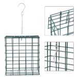 Hanging Metal Cage Food Feeding Container Portable Outdoor Wild Birds Feeder Garden Decoration Pet Bird Feeder Bucket