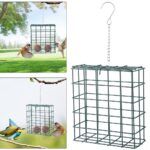 Hanging Metal Cage Food Feeding Container Portable Outdoor Wild Birds Feeder Garden Decoration Pet Bird Feeder Bucket
