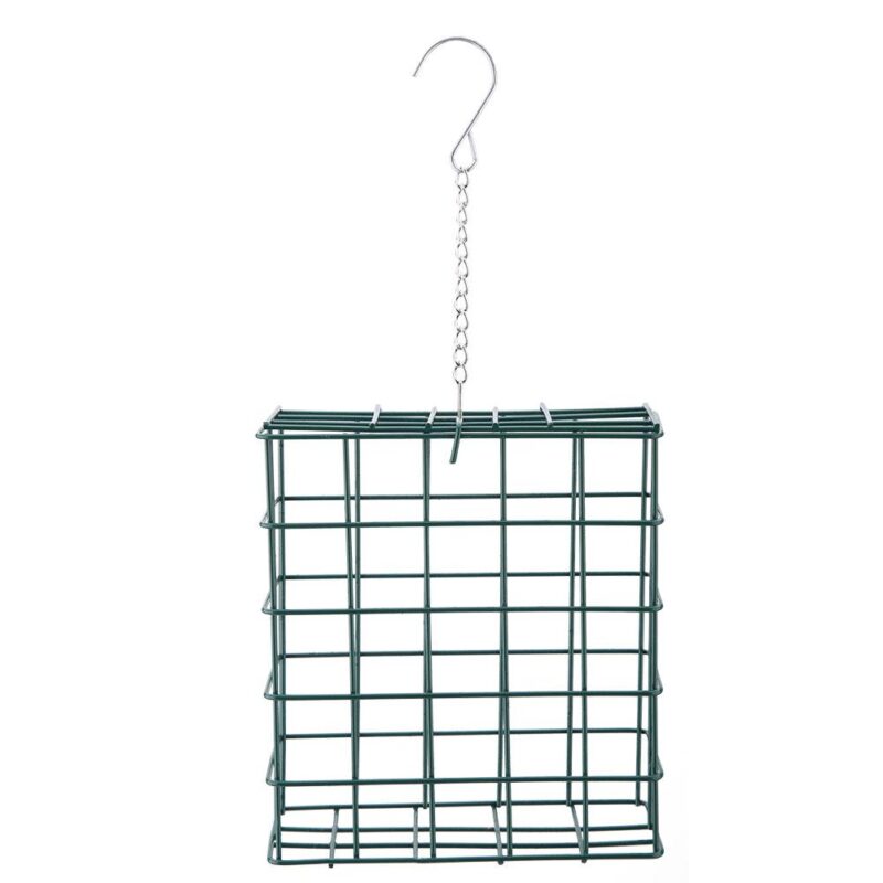 Hanging Metal Cage Food Feeding Container Portable Outdoor Wild Birds Feeder Garden Decoration Pet Bird Feeder Bucket