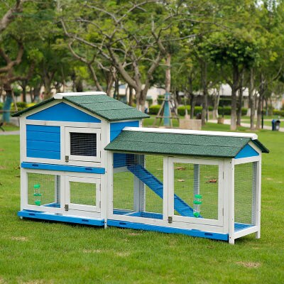 Wooden rabbit cage Anti-spray luxury double layer Drawer style Rabbit's Nest Pet cage Cat House Pigeon cage villa