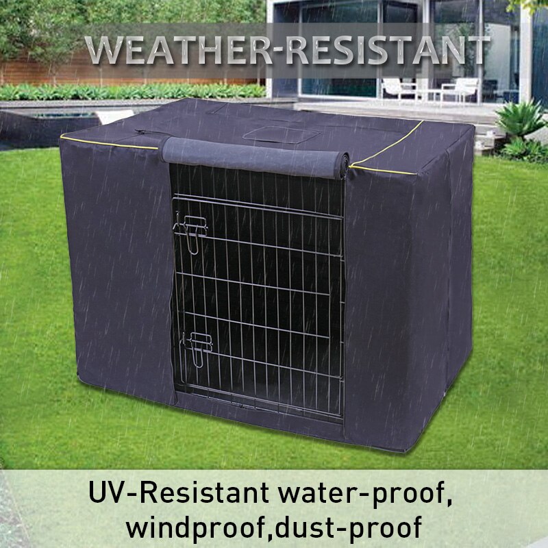 Dog Kennel House Cover Waterproof Dust-proof Durable Oxford Dog Cage Cover Foldable Washable Outdoor Pet Kennel Crate Cover