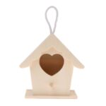 Bird Nest Natural Wood House DIY Creative Heart Shaped Parrot Parakeet Hanging JUL-28A (LIKE PIC)