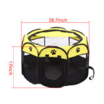 Portable Foldable Dog Cage Pet Tent Waterproof Cat Dog House Playpen Outdoor Cat Dog Kennel Octagon Fence Pet Supplies