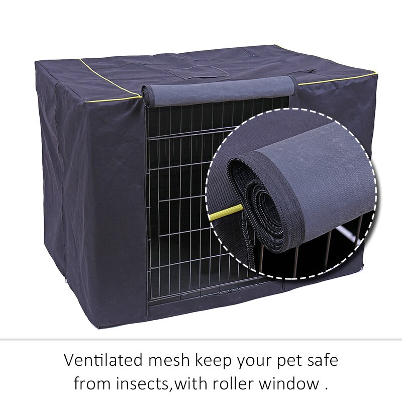 Dog Kennel House Cover Waterproof Dust-proof Durable Oxford Dog Cage Cover Foldable Washable Outdoor Pet Kennel Crate Cover