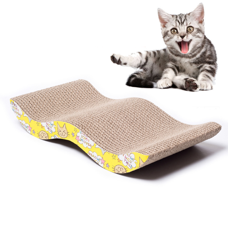 W Type Mat Toy Protecting Furniture Foot For Cats Catnip Tower Climbing Tree Cat Scratch Pad Board pet products cat scratcher (as shown 42.8  21.8cm)