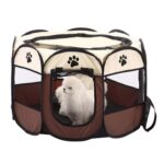 Portable Foldable Dog Cage Pet Tent Waterproof Cat Dog House Playpen Outdoor Cat Dog Kennel Octagon Fence Pet Supplies