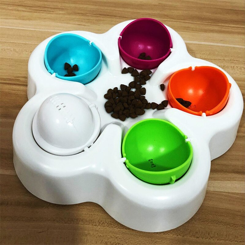 Cat Dog Toy Activity Food Reward Turn Around Puzzle Ball for Dog Strategy IQ Game Intelligent Interactive Toy for Pets Accessory