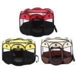 Portable Foldable Dog Cage Pet Tent Waterproof Cat Dog House Playpen Outdoor Cat Dog Kennel Octagon Fence Pet Supplies