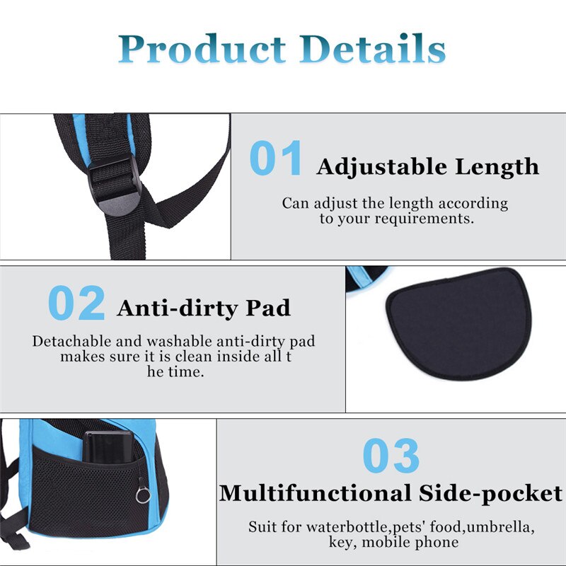 Pet Carrier Backpack Dog Cat Outdoor Travel Carrier Packbag Portable Zipper Mesh Backpack Breathable Dog Packets