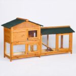 Wooden rabbit cage Anti-spray luxury double layer Drawer style Rabbit's Nest Pet cage Cat House Pigeon cage villa