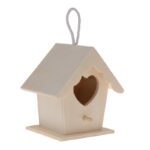 Bird Nest Natural Wood House DIY Creative Heart Shaped Parrot Parakeet Hanging JUL-28A (LIKE PIC)