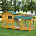 Wooden rabbit cage Anti-spray luxury double layer Drawer style Rabbit's Nest Pet cage Cat House Pigeon cage villa