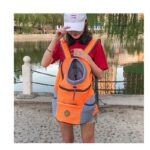 Outdoor Pet Dog Carrier Bag Pet Dog Front Bag New Out Double Shoulder Portable Travel Backpack Mesh Backpack Head