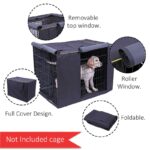 Dog Kennel House Cover Waterproof Dust-proof Durable Oxford Dog Cage Cover Foldable Washable Outdoor Pet Kennel Crate Cover