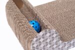 Pet Dog Cat Kitten Corrugated cat Scratch Board Pad Scratcher Bed Mat Claws Care Interactive Toy For Pet Training Cat toys (Light Grey 45x25x11cm)