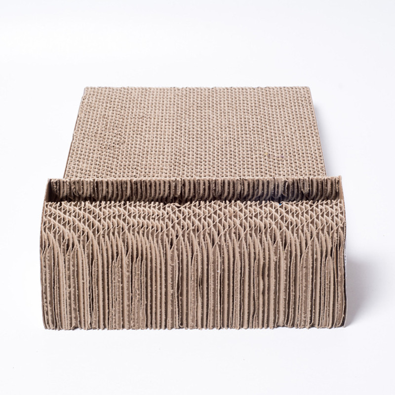 Pet Dog Cat Kitten Corrugated cat Scratch Board Pad Scratcher Bed Mat Claws Care Interactive Toy For Pet Training Cat toys (Light Grey 45x25x11cm)