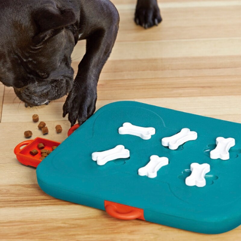 Big deal Dog Casino Food Feeder Toys Slow Feeder for Pet Treasure Hunt Educational Slow Feeding Interactive Puzzle Training Toy (Blue)