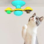 Pet Toys For Cats Interactive Puzzle Training Turntable Windmill Ball Whirling Toys For Cat Kitten Play Game Cat Supplies